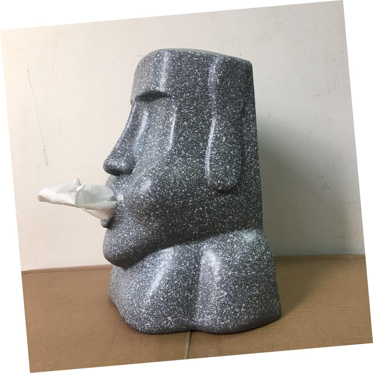 Funny Moai Tissue Box Material Napkin Holder Decorative Box for Living Room