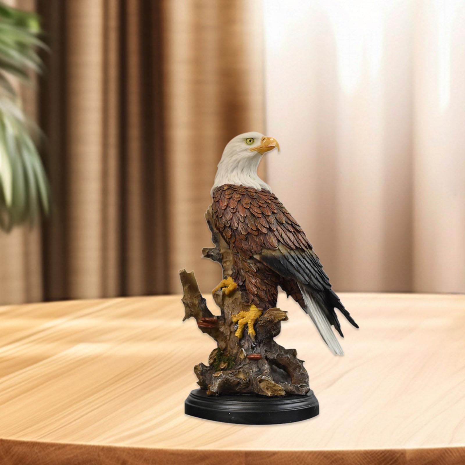Figurine de Bureau Aigle Statue de Collection Décoration Moderne Oiseau Sculpture En Résine à Exposer dans Un Club, Un Jardin, Une Chambre, Un Hôtel O, 16x16cmx33cm