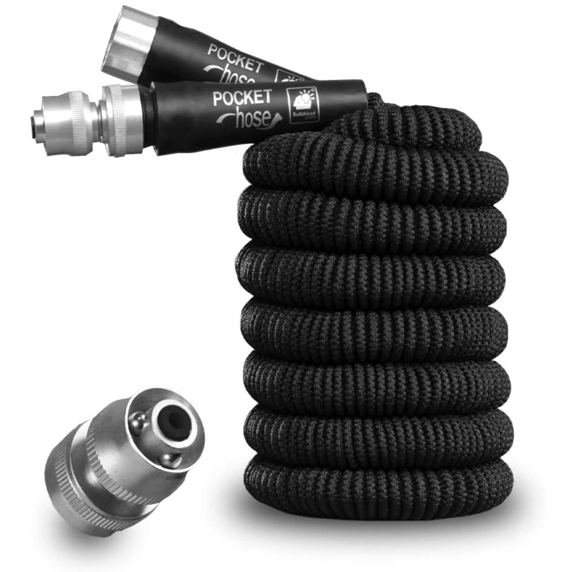 Pocket Hose Silver Bullet 50 ft Turbo Shot Nozzle Multiple Spray