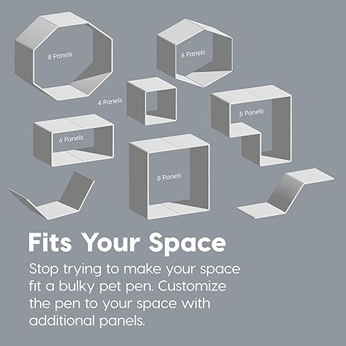 Miniatura 5 de IRIS - Corralito de 34 pulgadas para ejercicio para mascotas, de 8 paneles