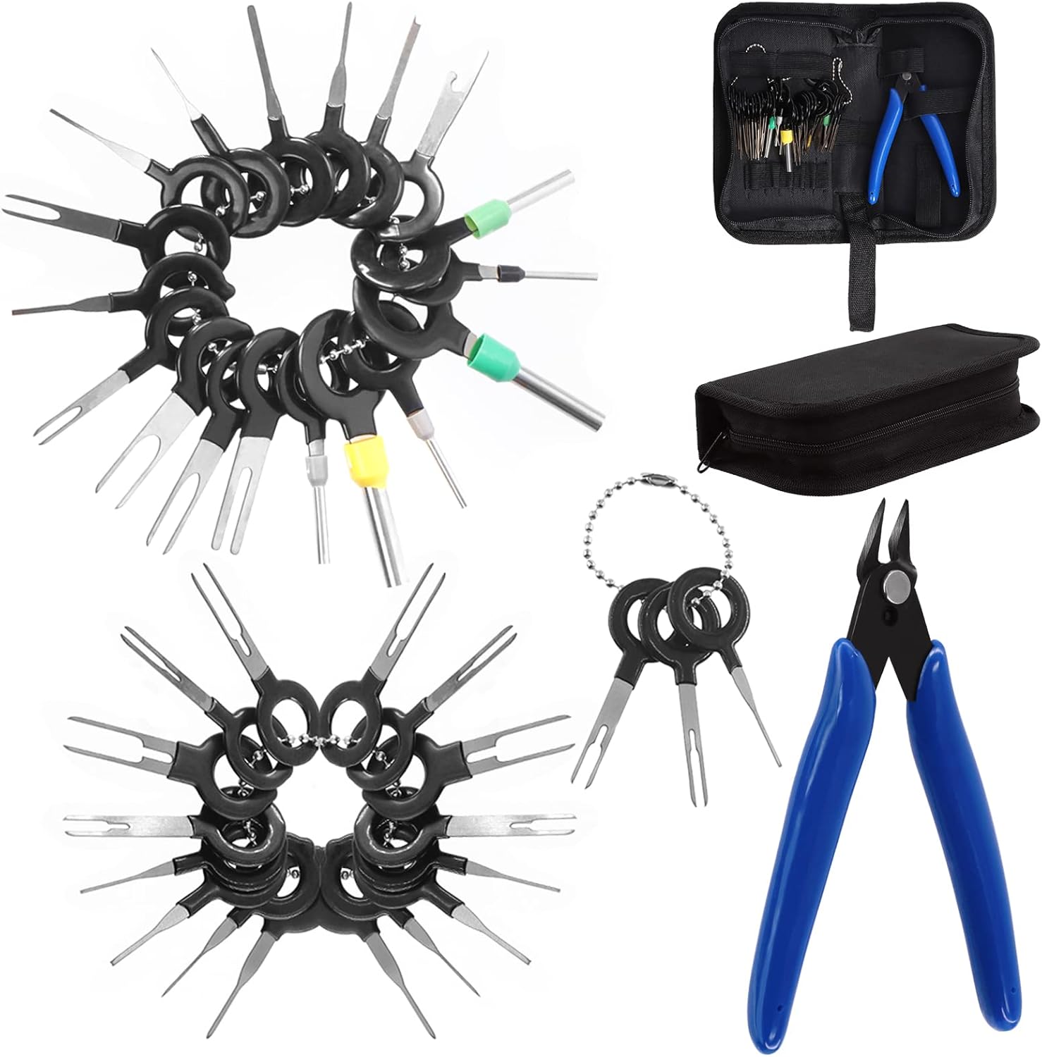 Swpeet 43Pcs Terminal Removal Tool Assortment Kit, Wire Connector Terminal Pin