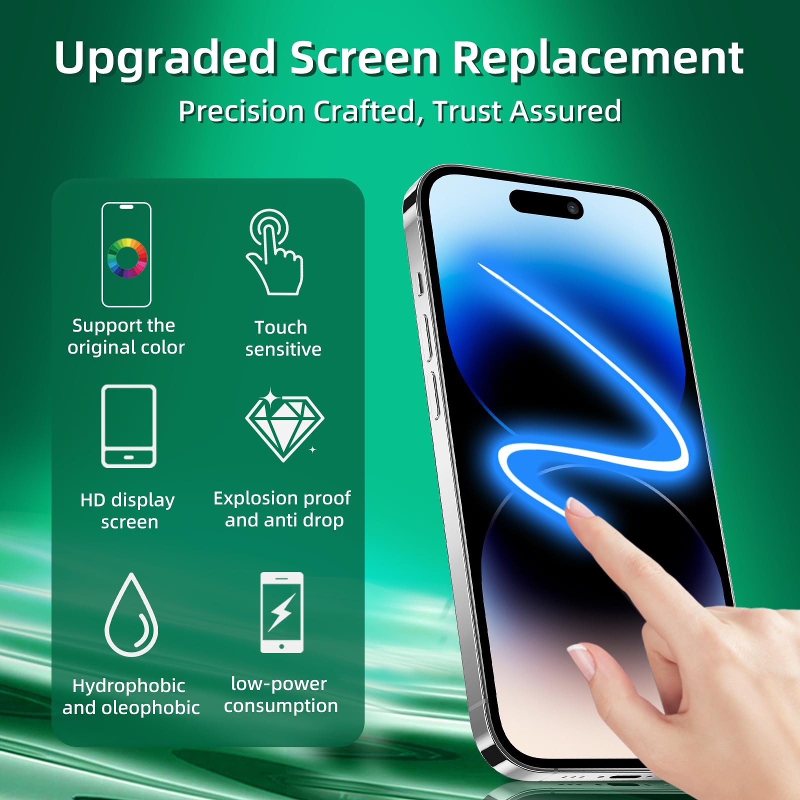 LL TRADER Scherm voor iPhone 13 Pro LCD 6,1 inch (6,1 inch), FHD