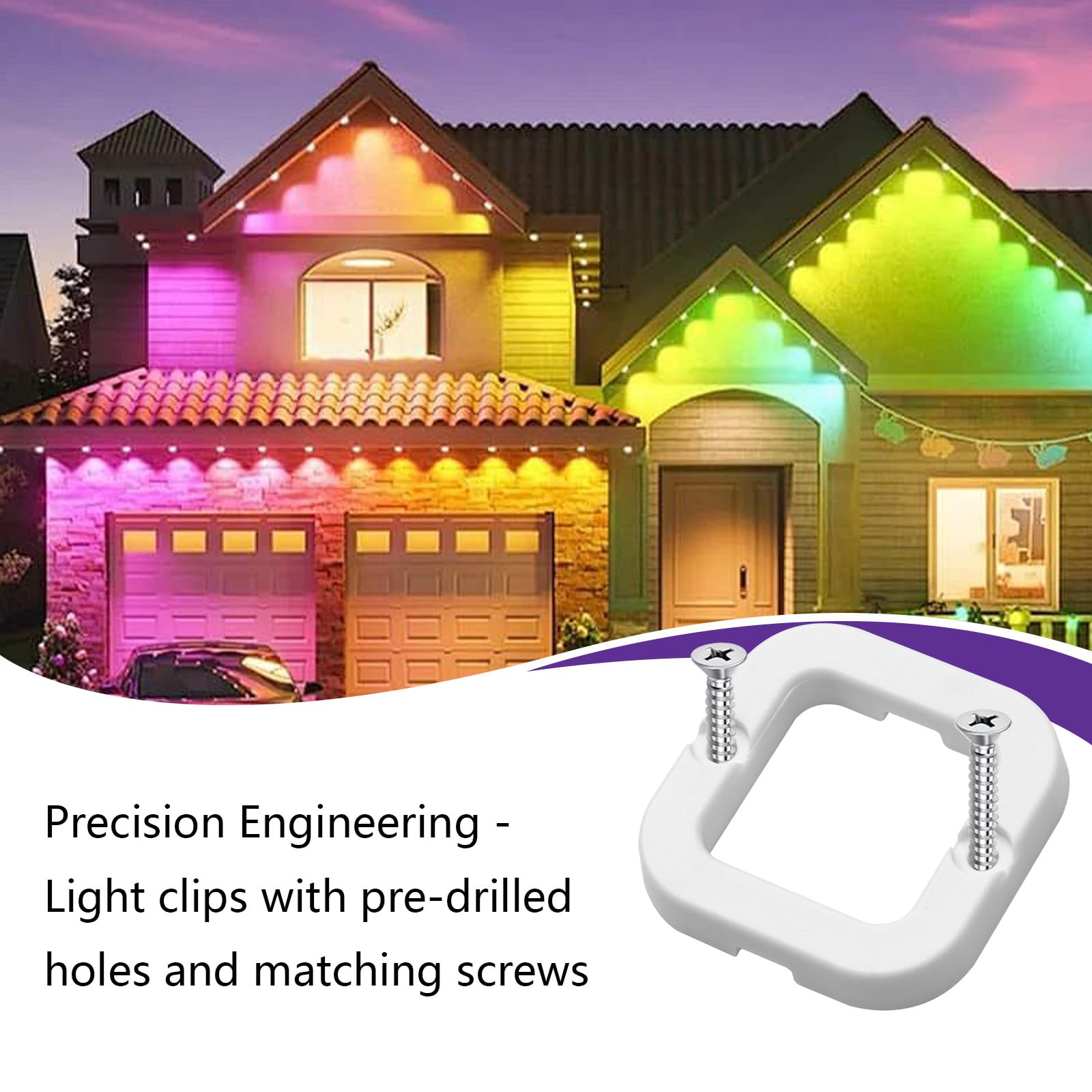 40 Sets Light Clips Upgraded Version for Govee Outdoor Light （Square） — Amazon image 5