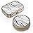 Pill Case Pill Box with Mirror Retro Small Pill Case for Purse or Pocket Bronze Pill Box or Vitamins, Fish Oil, Supplements, Pill Containe Travel Gifts2PCS