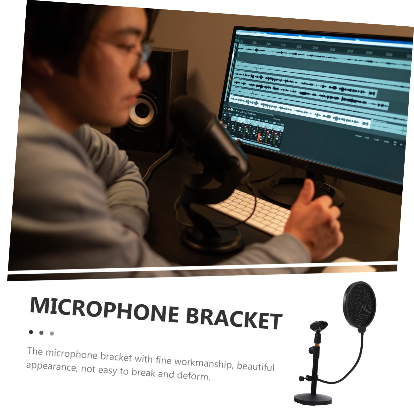 Toddmomy Tischmikrofonständer Mikrofonhalterung Mikrofonständer Mit Professioneller Technologie Für Hohe Stabilität Und Lange Lebensdauer Für Rundfunk Voice-over-dienste Und Tonstudios