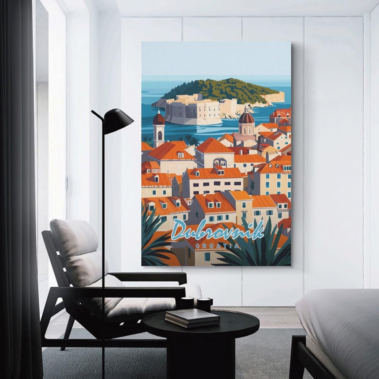 Junmoney Dubrovnik Cityscape Home Decor Wall Art, 08x12inch(20x30cm), for Lounge, Bedroom Or Personal Spaces, Gift Idea for Housewarming And Birthdays