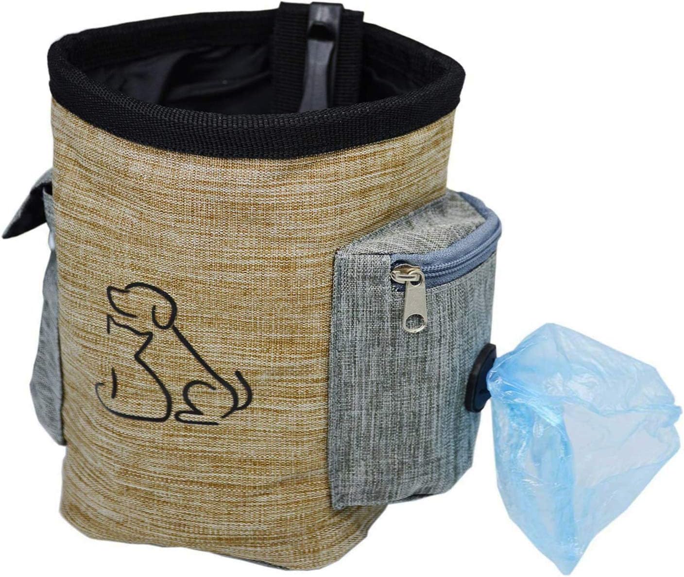 Dog Treat Pouch, Dog Treat Bag Training Pouch Waist Straps Easily Carries Pet Toys, Kibble, Treats, Dog Accessories for Small and Large Dogs