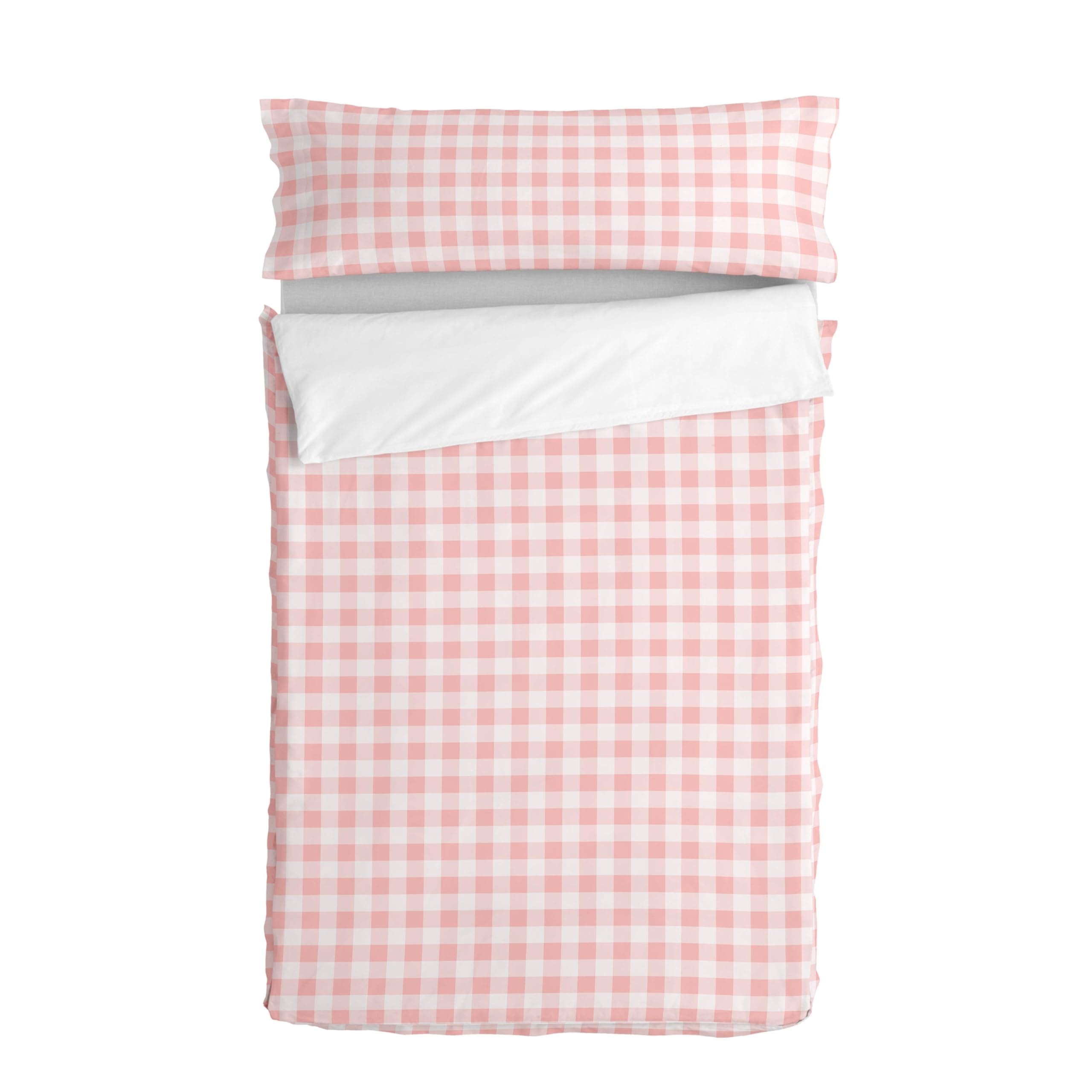 Cuadros Pink Saco nórdico Rosa, 90x200 cm (Cama 90) Sin Relleno, 100% Algodón, Calidad de 150 Hilos