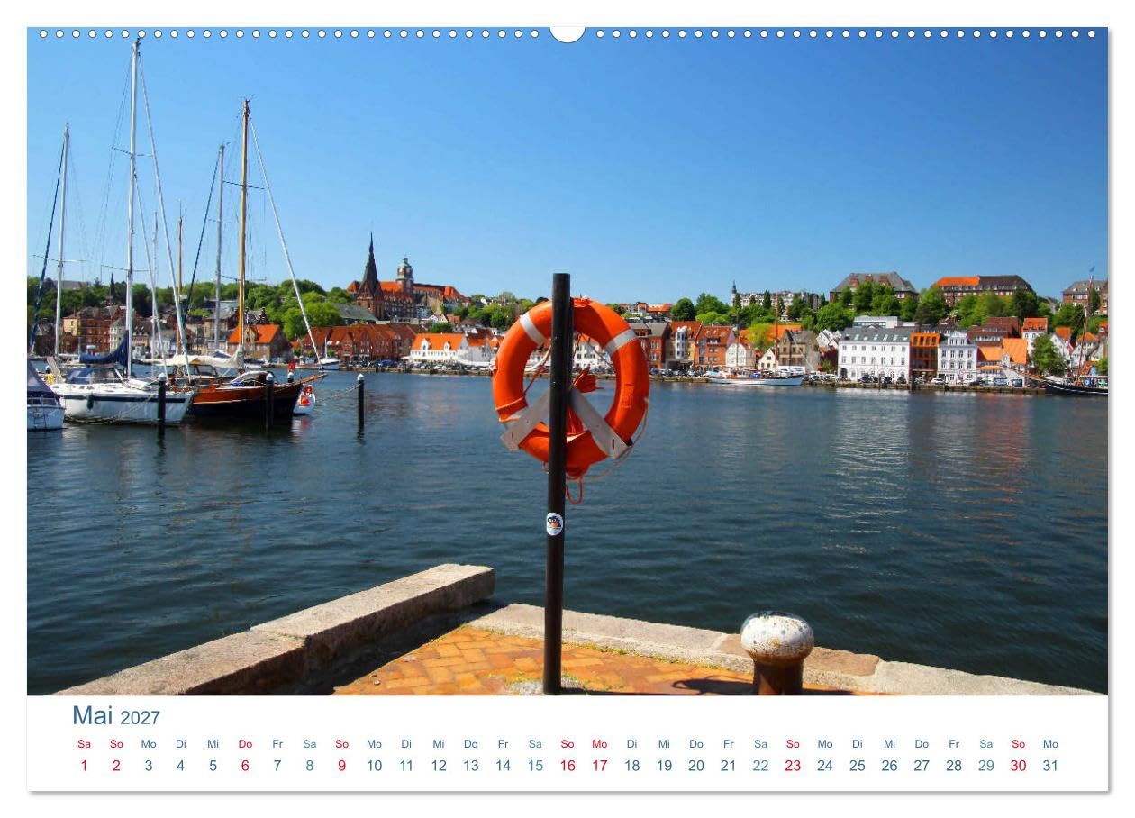 CALVENDO - Flensburg 2027. Impressionen rund um den Hafen (hochwertiger Premium Wandkalender 2027 DIN A2 quer), Kunstdruck in Hochglanz: Maritime Fotoimpressionen von Flensburg und ihrem Hafen.