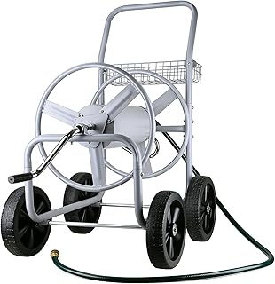 Hose Heavy-Duty 4-Wheel Hose Reel Cart
