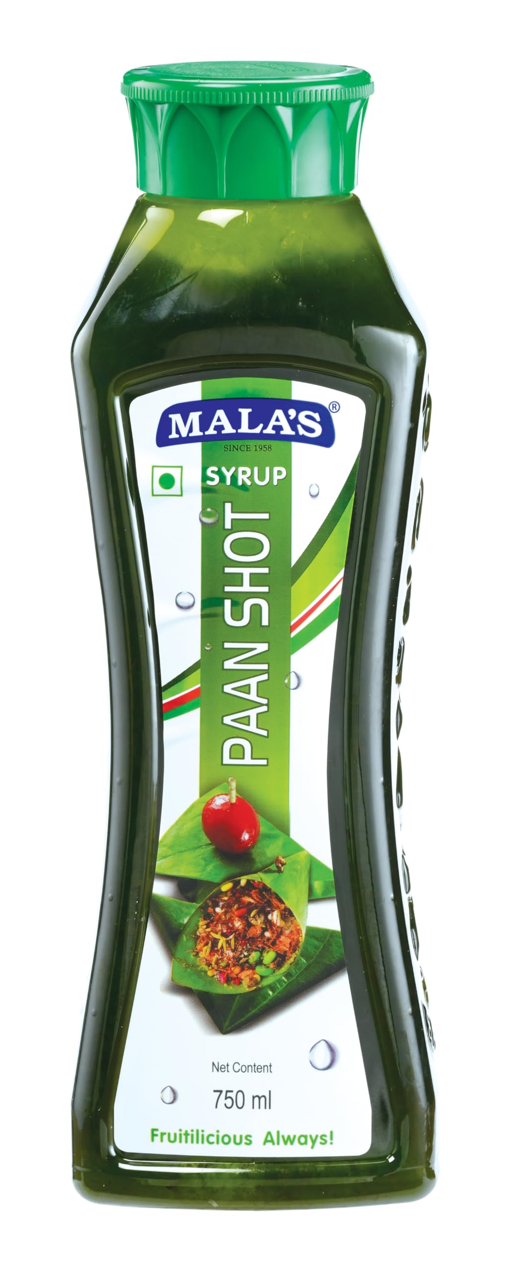 Mala's Paan Syrup 750ML Bottle | Mixer for Paan Shot, Mocktails, Cocktails, Drinks, Juices, Beverages