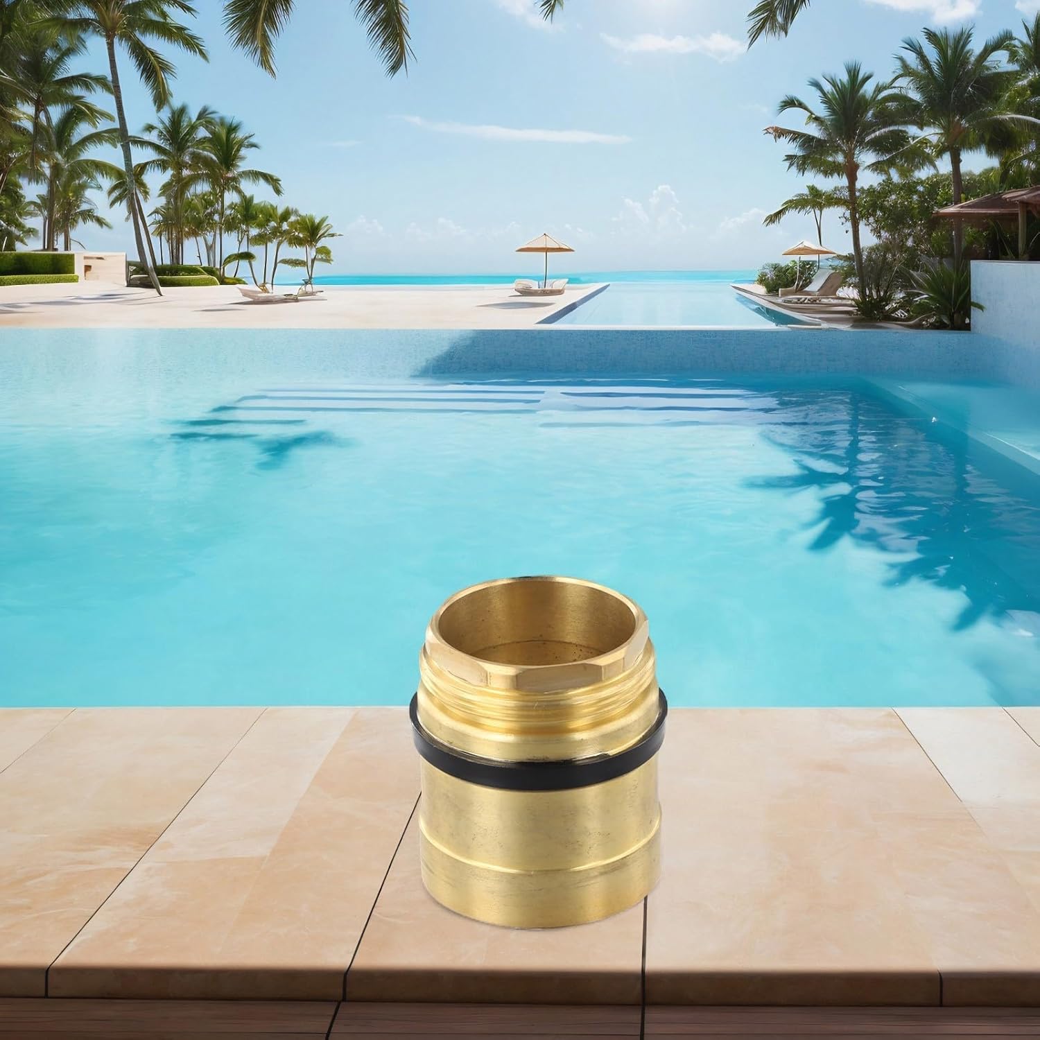 RP51503 Bonnet Nut Replacement for Household Faucet Cartridge, Brass Filter Element Leak-proof Replacing Valve Cover Nut