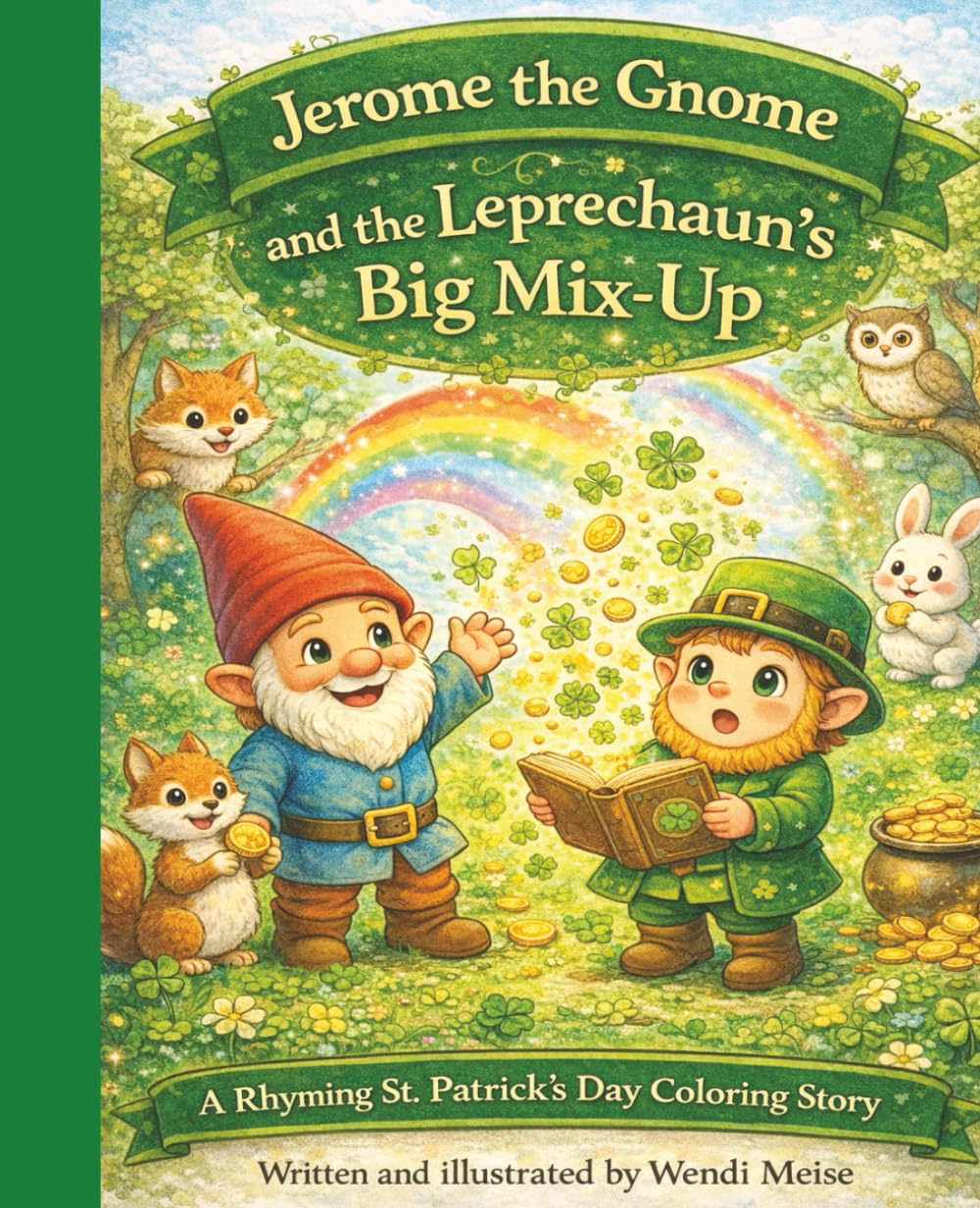 Jerome the Gnome and the Leprechaun’s Big Mix-Up - a Coloring Story With Bonus Activity Pages: A Heartwarming Rhyming St. Patrick’s Day Story About ... (Jerome the Gnome; The Gnome From Lacombe)