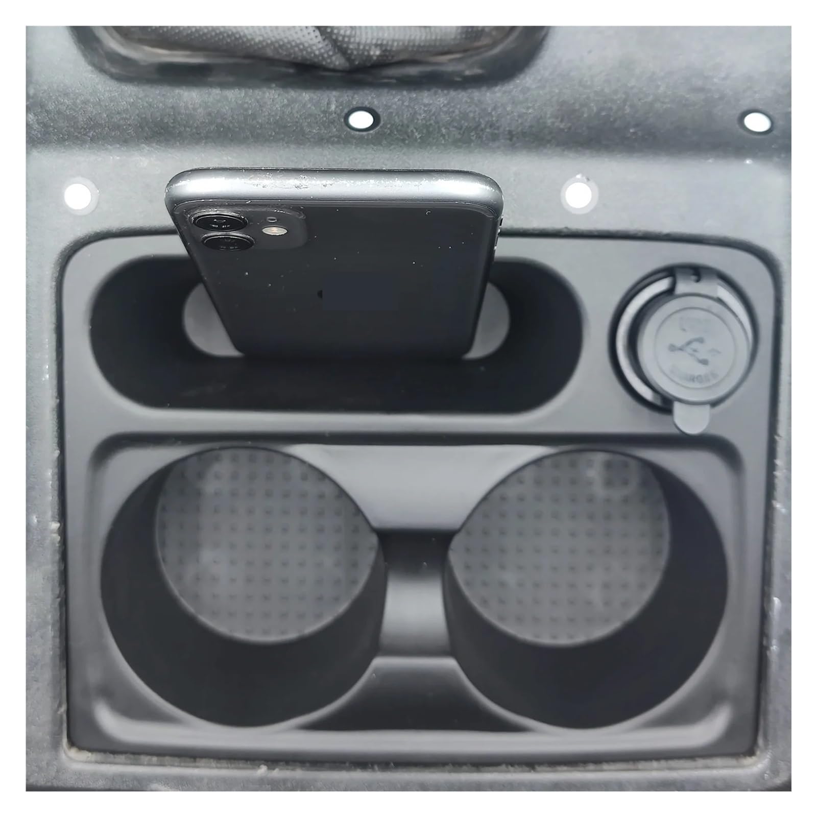 Porta Vasos Ajustable Coche para Mitsubishi para Pajero Montero V73V75V77 2001-2005 con Soporte para Vasos USB Consola Caja Interior(A)