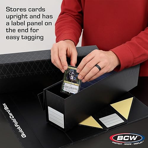 Miniatura 7 de BCW QuickFold - Cajas de tarjetas  Negro  Caja de almacenamiento de tarjetas con cierre magnético  Capacidad para 850 a 1200 tarjetas cada una  Se