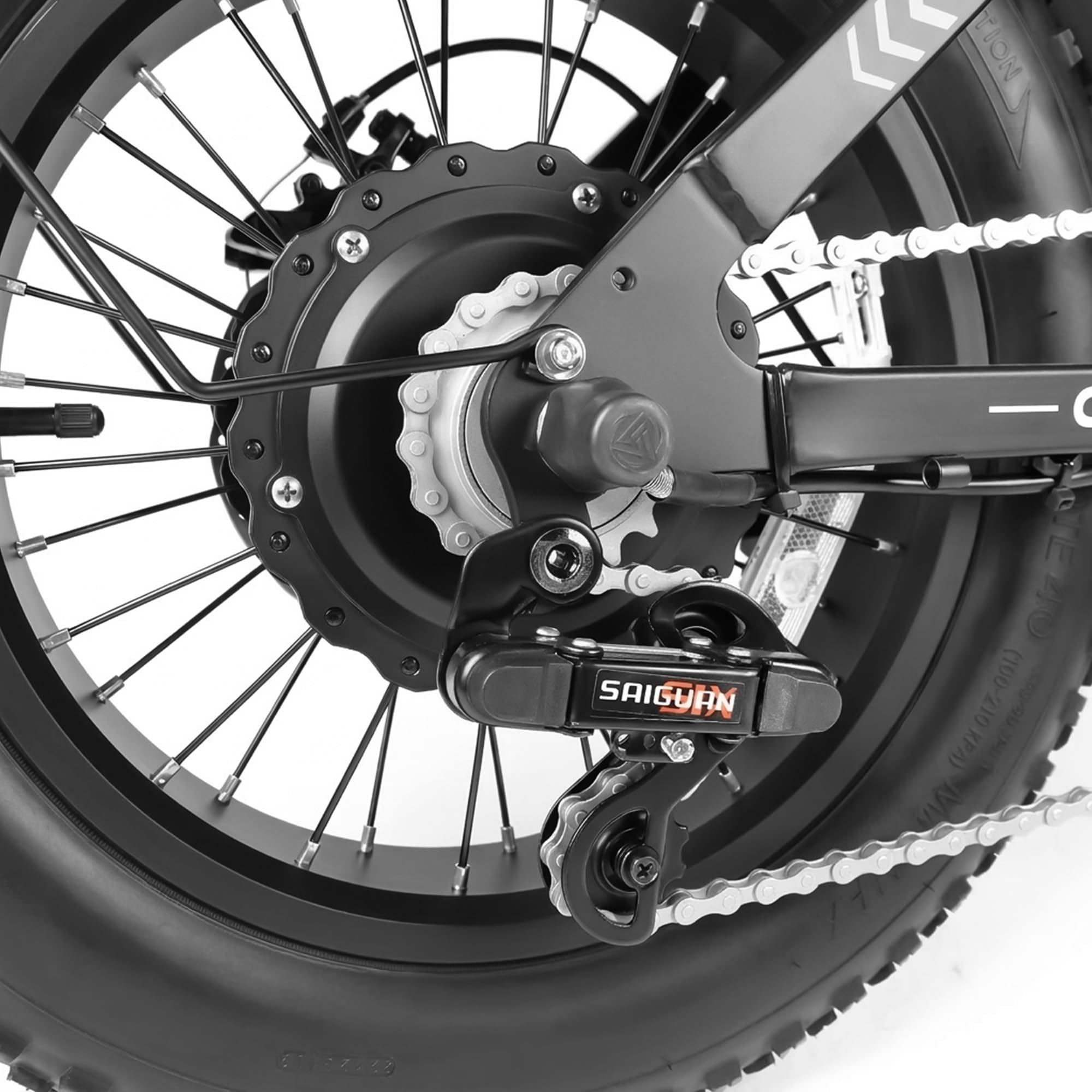 Générique CB4 Vélo Électrique Fat Bike 16 Pouces pour Adulte, Batterie 48V 10,4Ah, Moteur 250W, Double Suspension, Pneus 16×4.0", Selle Biplace, Écran LCD, Freins à Disque, Autonomie 50KM