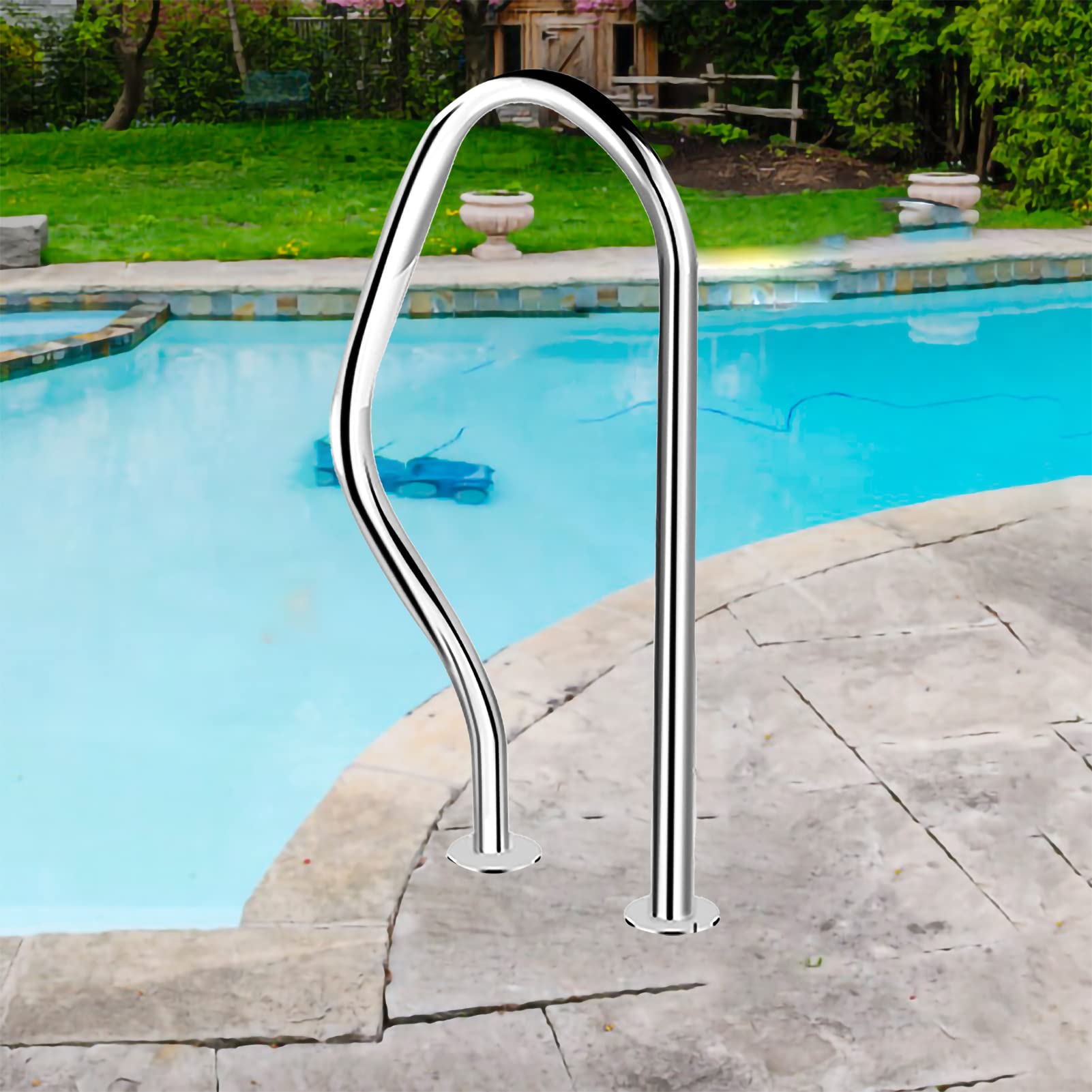 Buy CYJ Swimming Pool Hand Rail, Stainless Steel Safety Rail Pool Entry