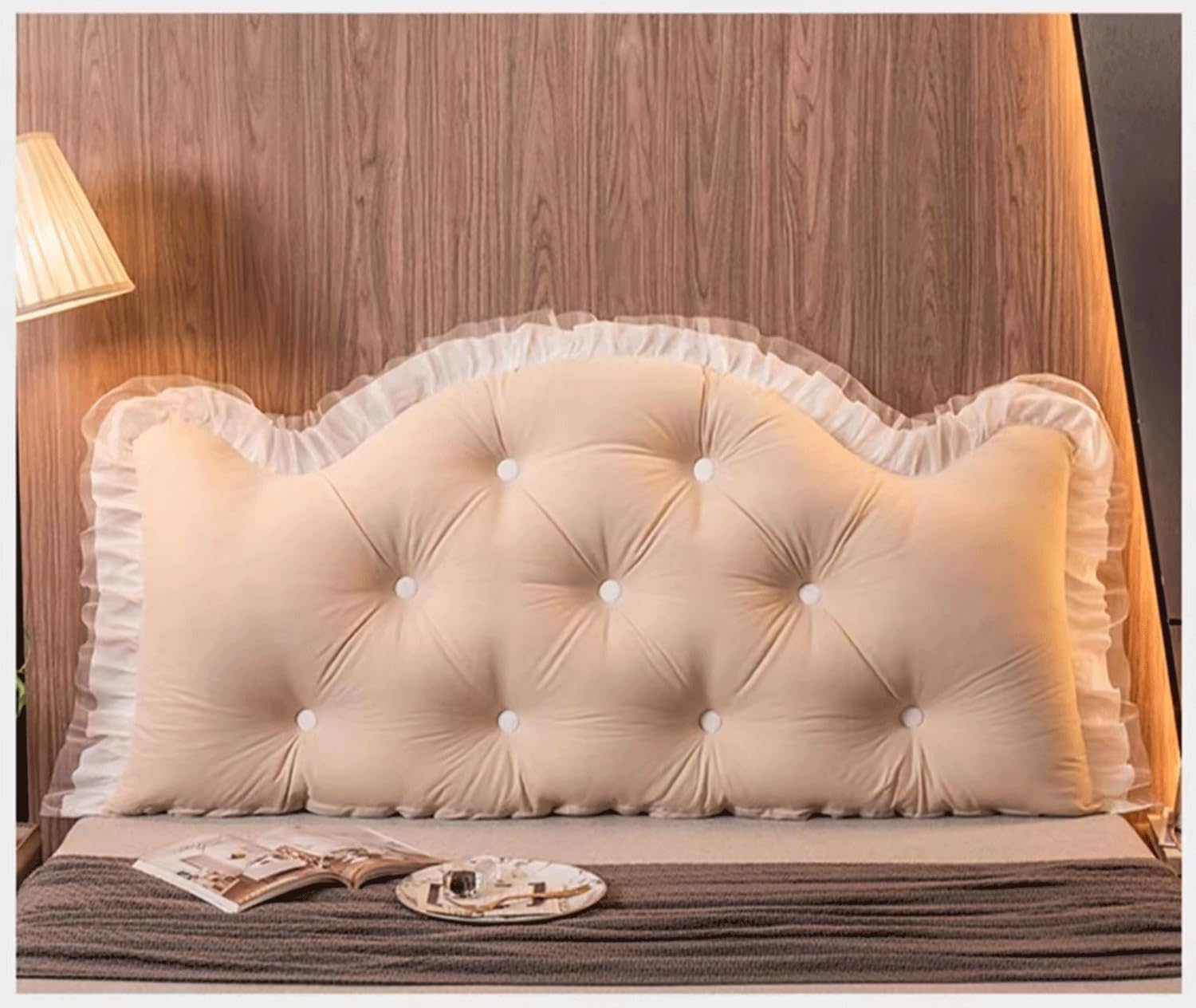 Soutien du cou et lombaires au lit : grand traversin fixe avec housse lavable