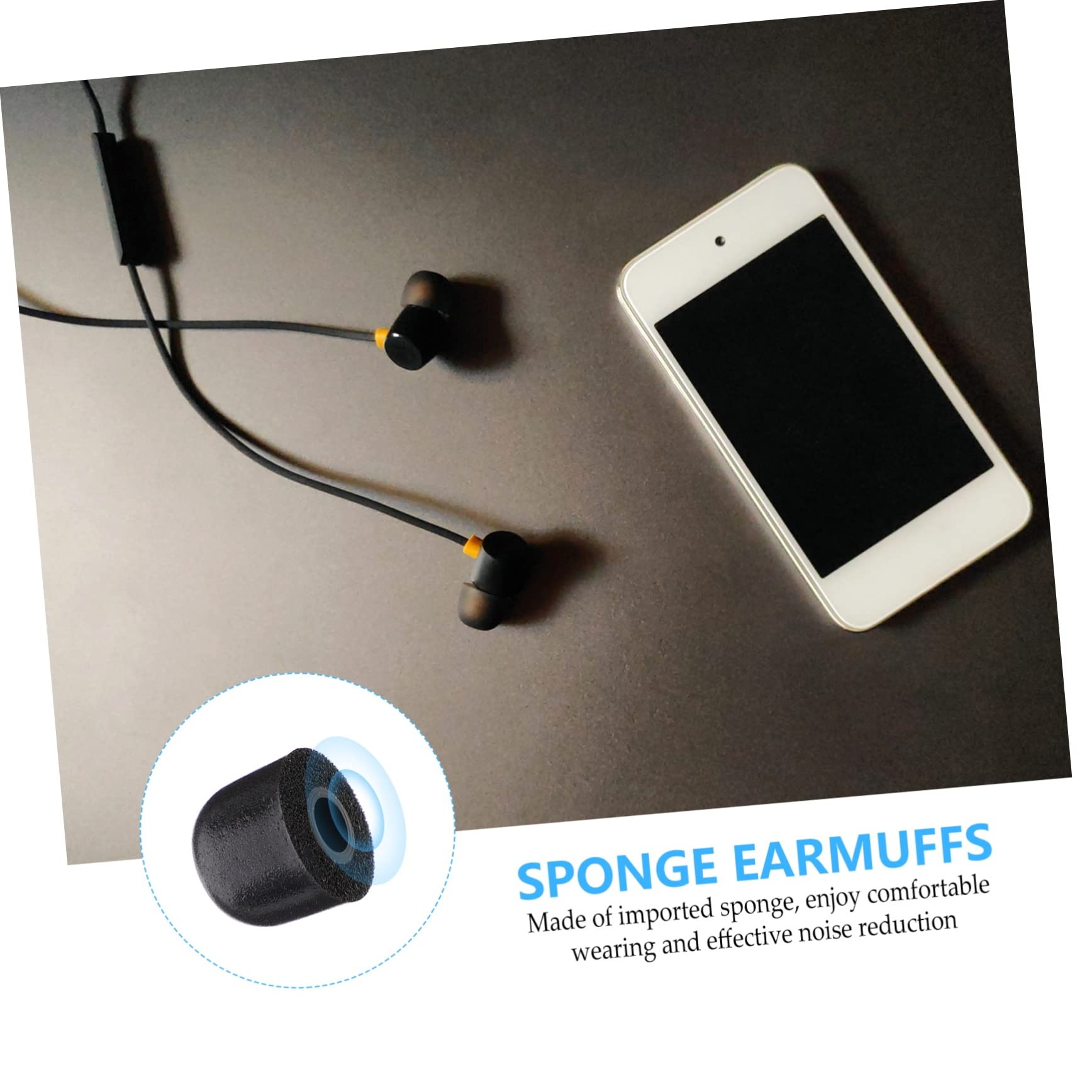 Mobestech 50pièces Embouts Mousse pour Écouteurs Intra-Auriculaires Remplacement Anti-dérapant Compatible Plupart des Écouteurs