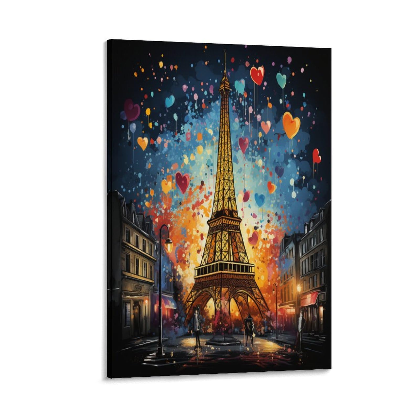 Eiffel Tower Print, Canvas Wall Art, Pictures for Living Room And Bedroom, Prints for Special Occasions 24x36inch(60x90cm)