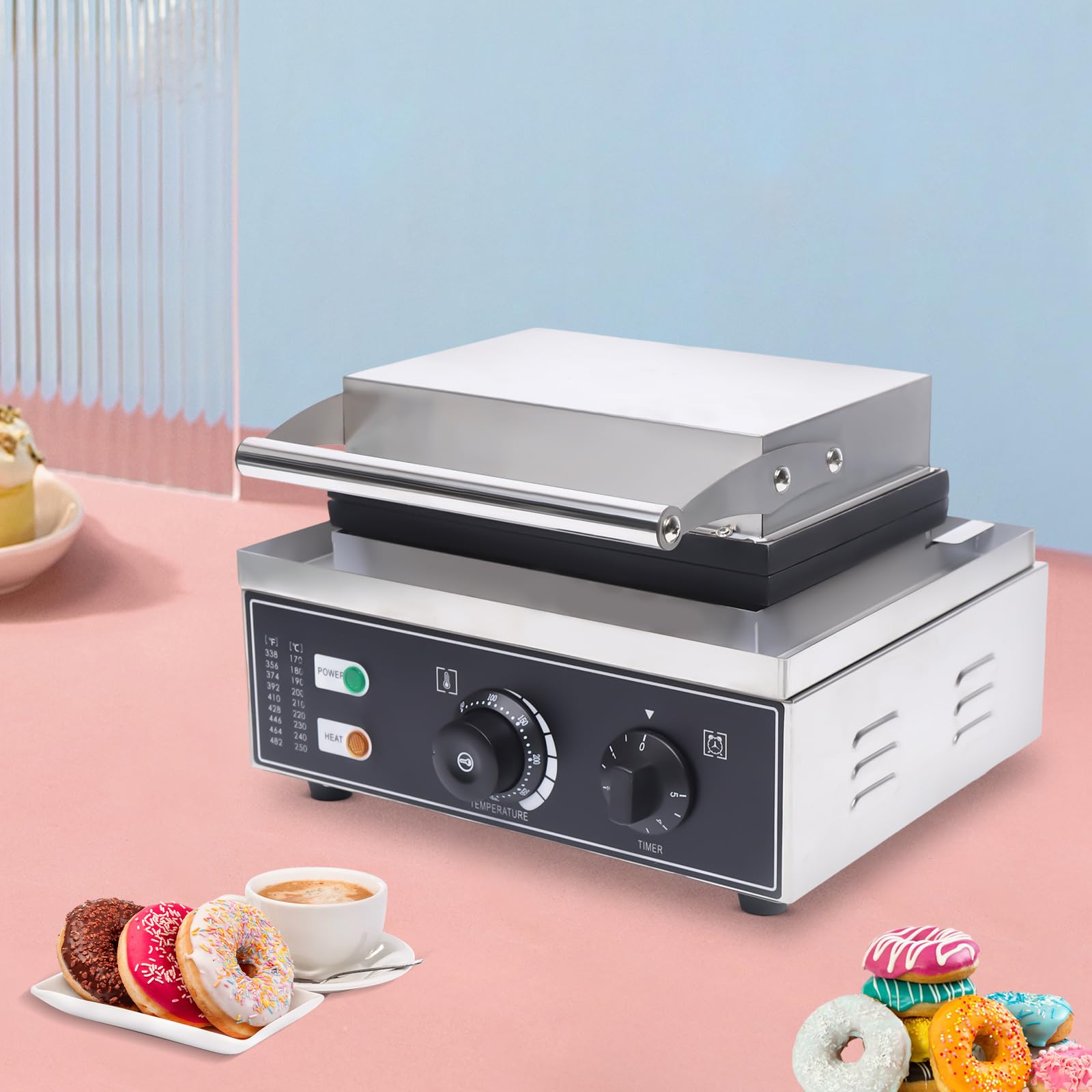 Amazon.com: Stainless Steel Mini Donut Maker - Electric Doughnut