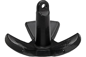 Attwood 20 Pound Solid Cast Iron Large Eye River Boat Anchor Enhanced...