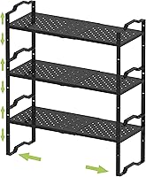 Vista 9 de Expandable Shelf for Cabinet Organizer Adjustable Stackable Spice Rack at Kitchen and Bathroom More, Counter Countertop Cupboard Organization Pantry