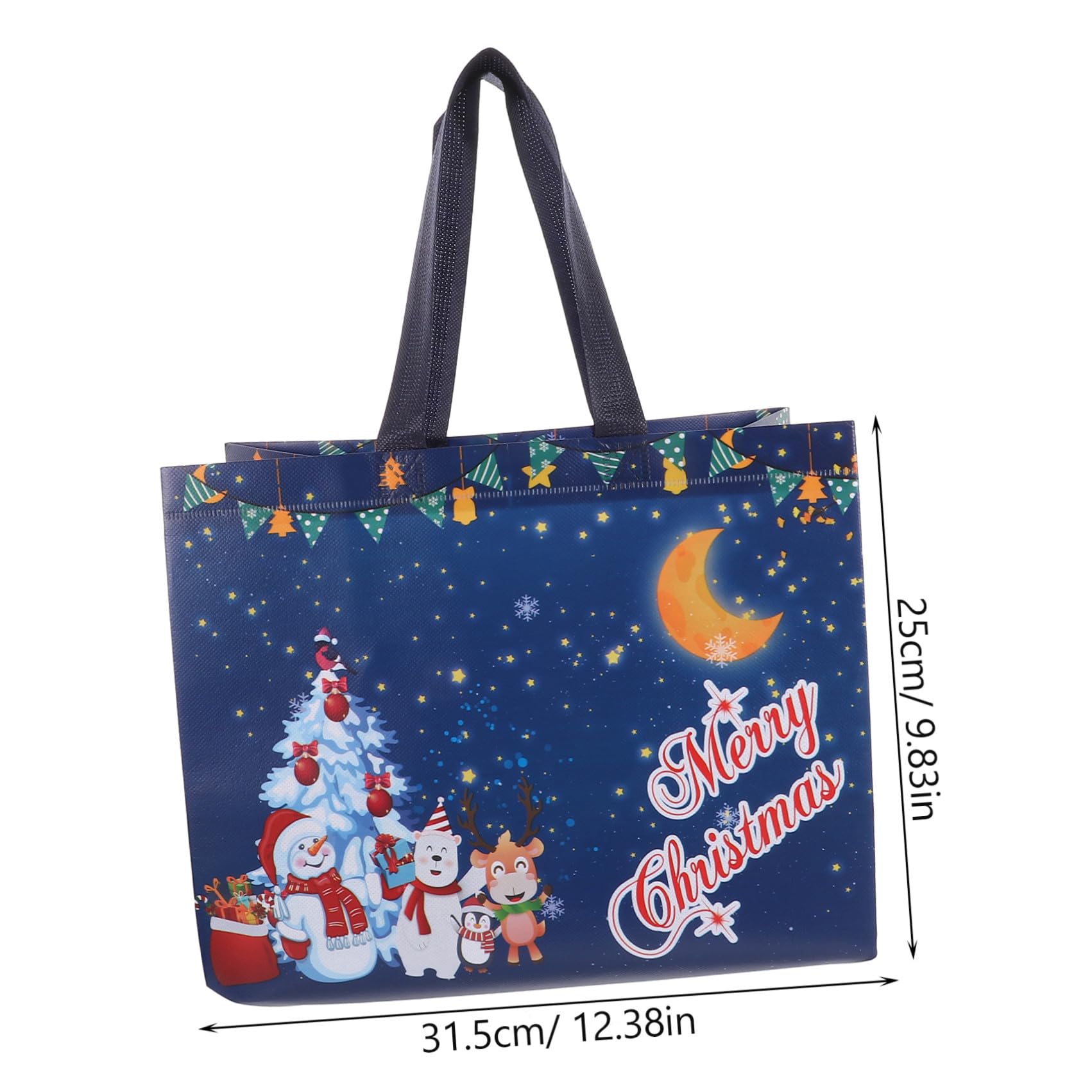 MAGICLULU 30 Bolsas Navideñas No Tejidas Reutilizables de Tela Spunbond, Plegables y Fáciles de Limpiar para Compras Diarias y Viajes Varios Estilos