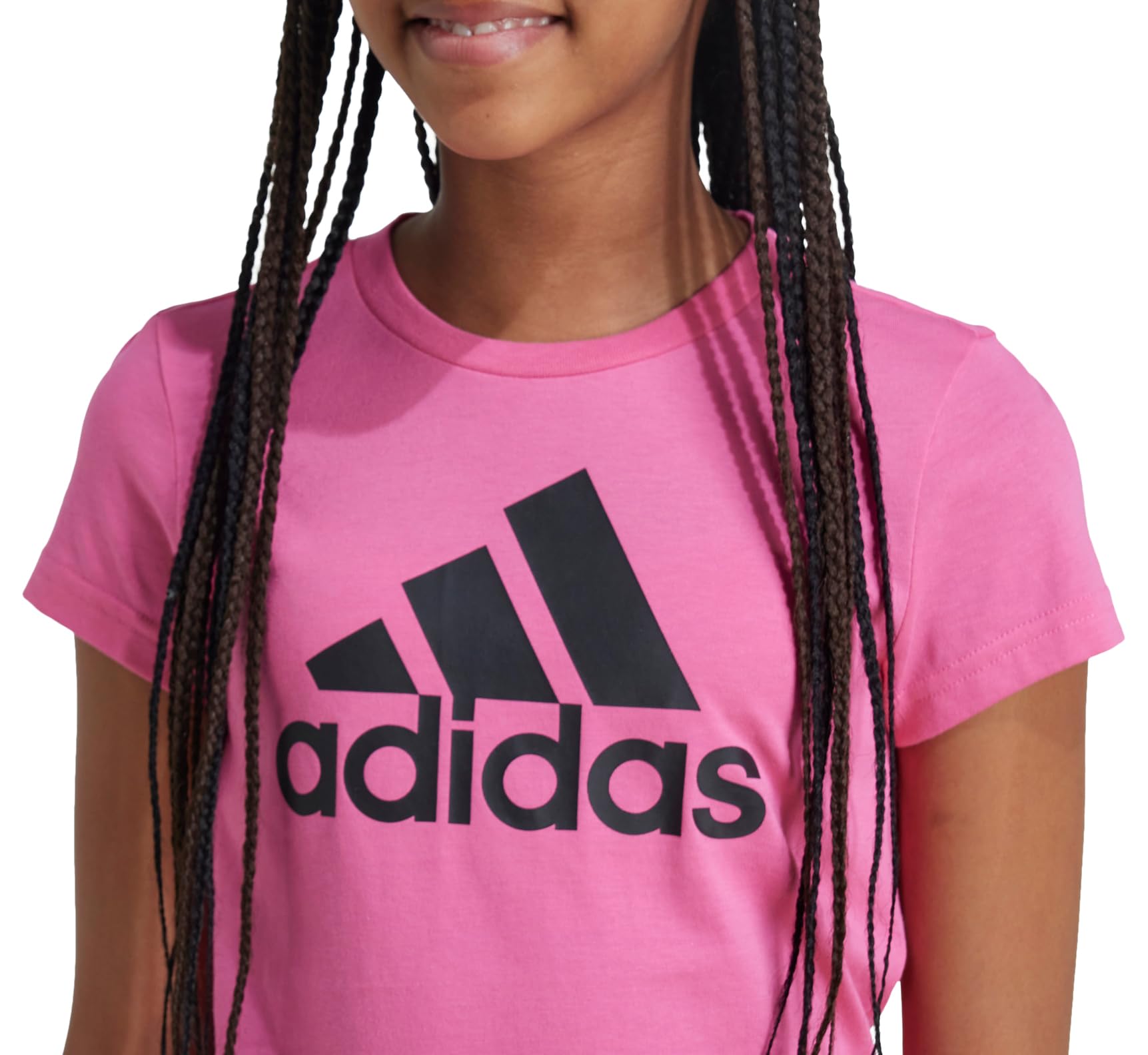 adidas Essentials Big Logo Cotton Tee Maglietta a Maniche Corte Bambine e Ragazze