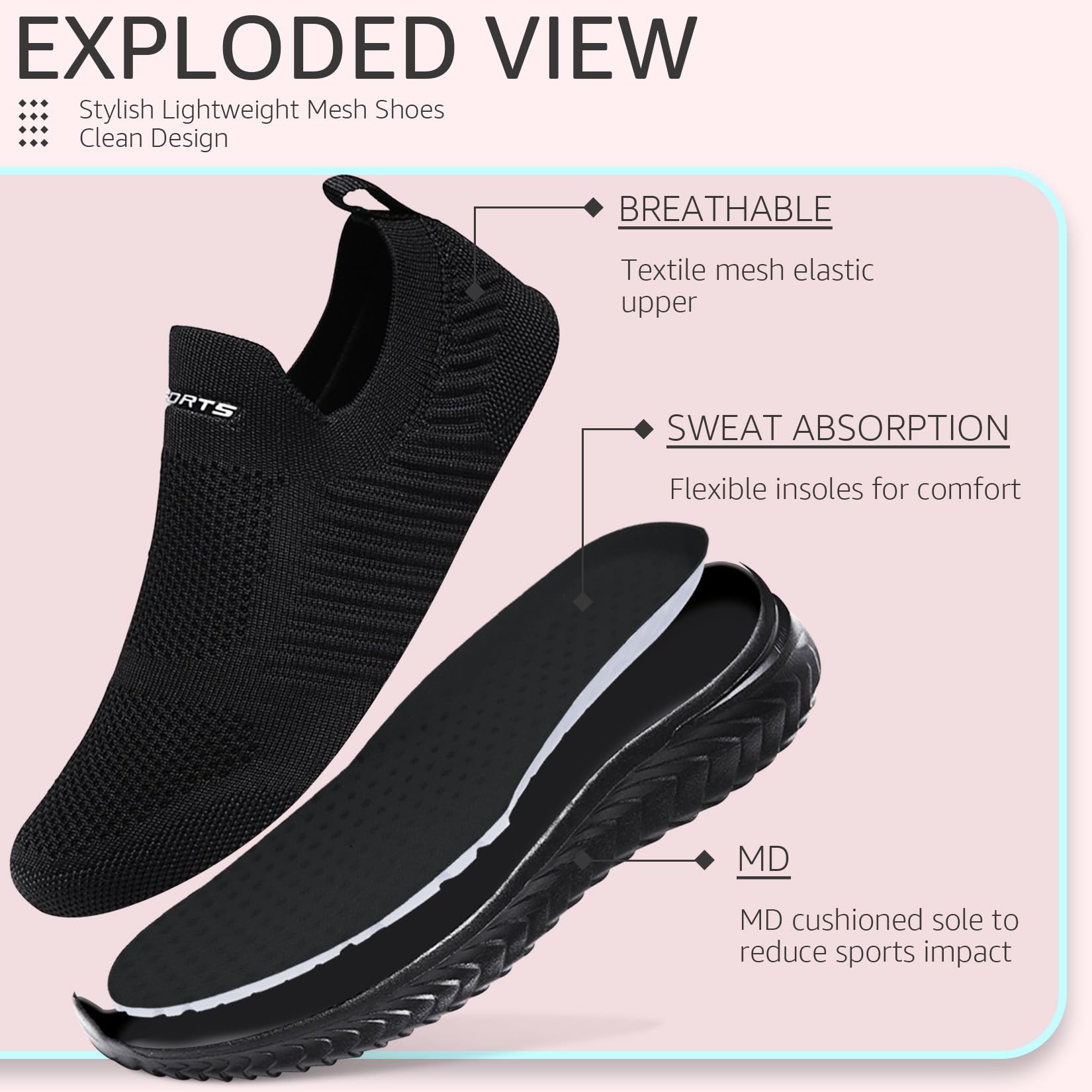 Littleplum Damen Sneaker Atmungsaktiv Turnschuhe Leicht Laufschuhe Sportschuhe Damen Schuhe