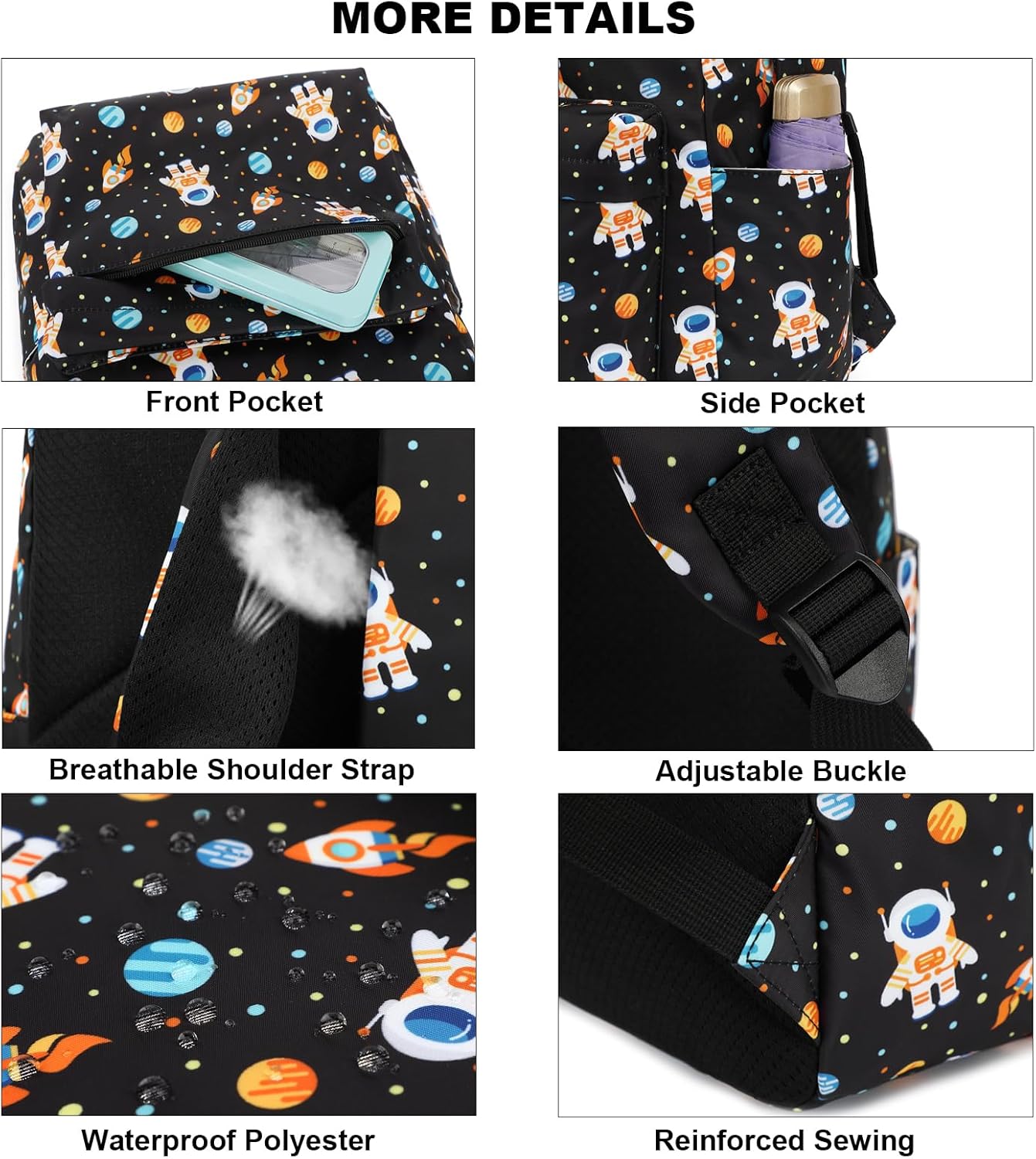 Girls School Backpacks for Kids Teens, 3-in-1 School Bag Bookbags Set with Lunch Bag Pencil Case - Image 4