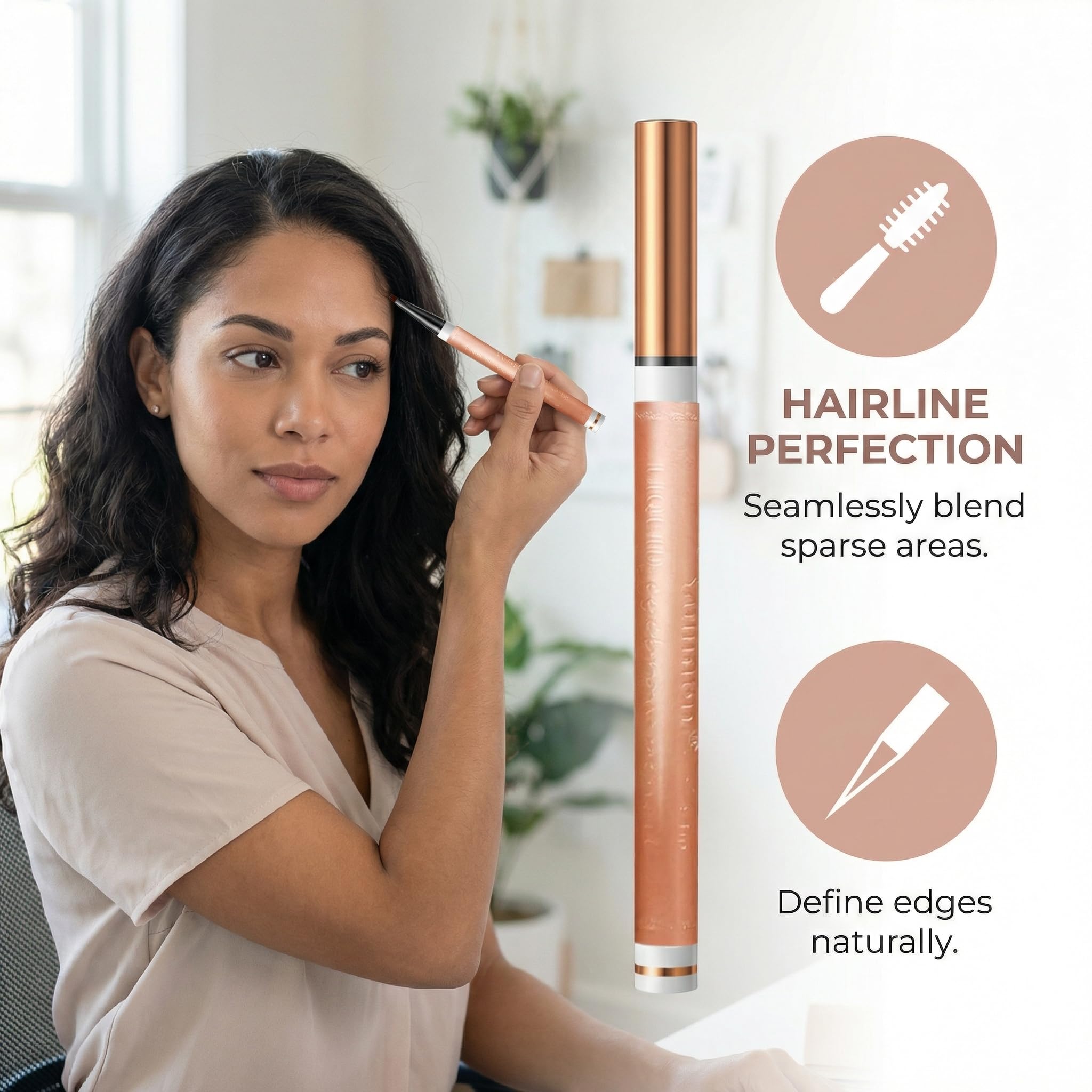 Yulinlon Matita per sopracciglia a 4 punte, 6 colori, resistente all'acqua e di lunga durata, strumento per il trucco professionale, 1# marrone chiaro