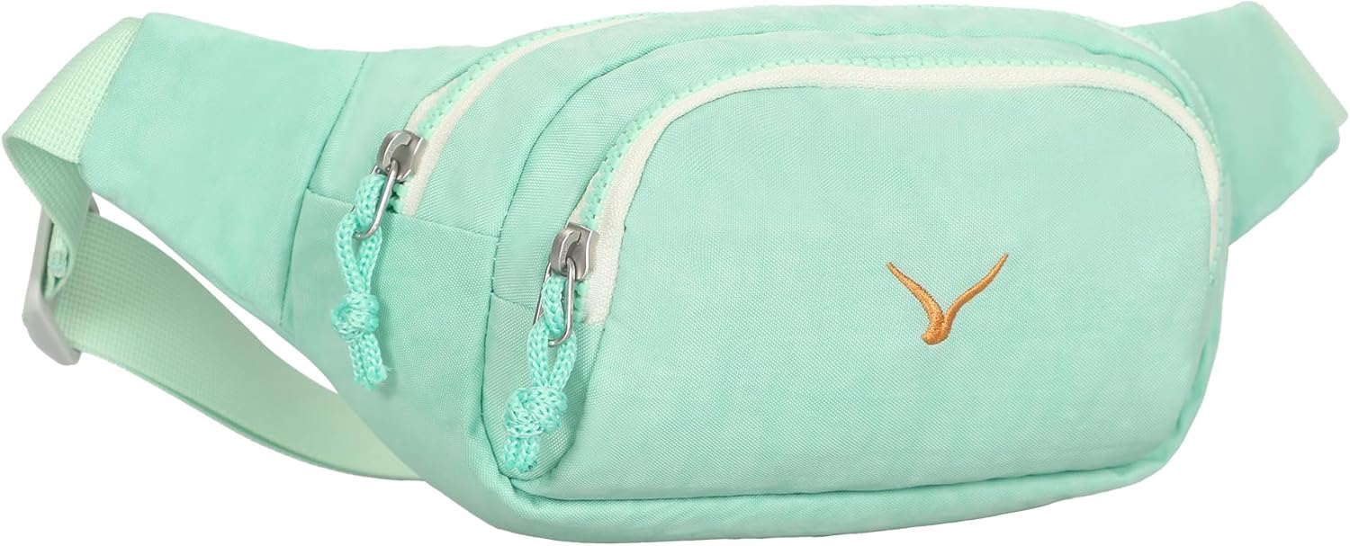 Hynes Eagle Fanny Pack Belt Bag for Women Men Fashionable Sling Crossbody Bag Waist Pack with Adjustable Strap Mint Green