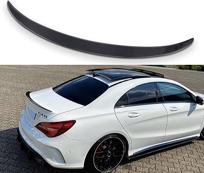 Compatible with Benz CLA W117 W118 AMG FD CS GT PSM Style, Real Carbon Car Rear Spoiler, Top Lip Decoration Tail Wing Car Tuning Styling Exterior Accessories,A W117 AMG