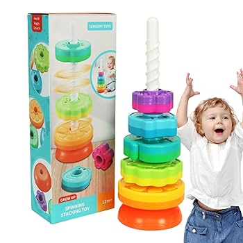 専用品　タワー 知育玩具 カラフル 赤ちゃん おもちゃ 新品スピンアゲイン レインボータワー タワー 知育 スピンタワー