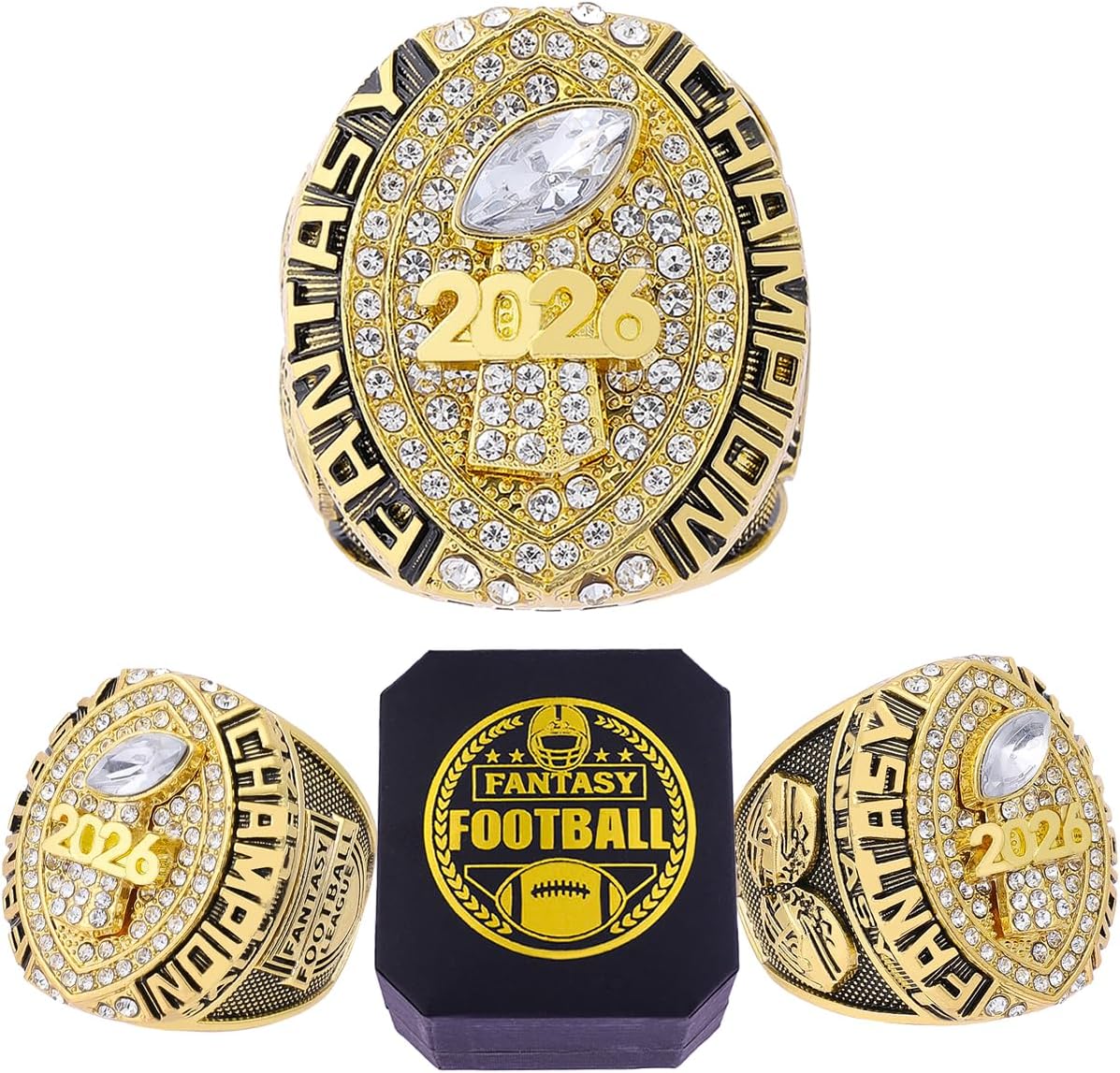 2026 Fantasy Football Championship Ring Trophy Award for Fantasy Football League Winner