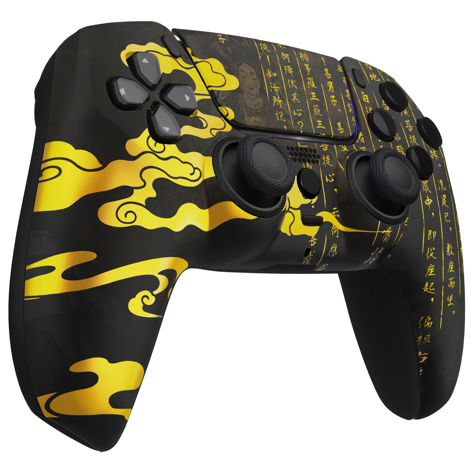 eXtremeRate Luna Cover per ps5 Controller Joystick,Shell Frontale Touchpad Ricambio,Scocca Ridisegnata&Anelli per ps5 Joypad BDM 010/020/030/040/050-Mito Orientale