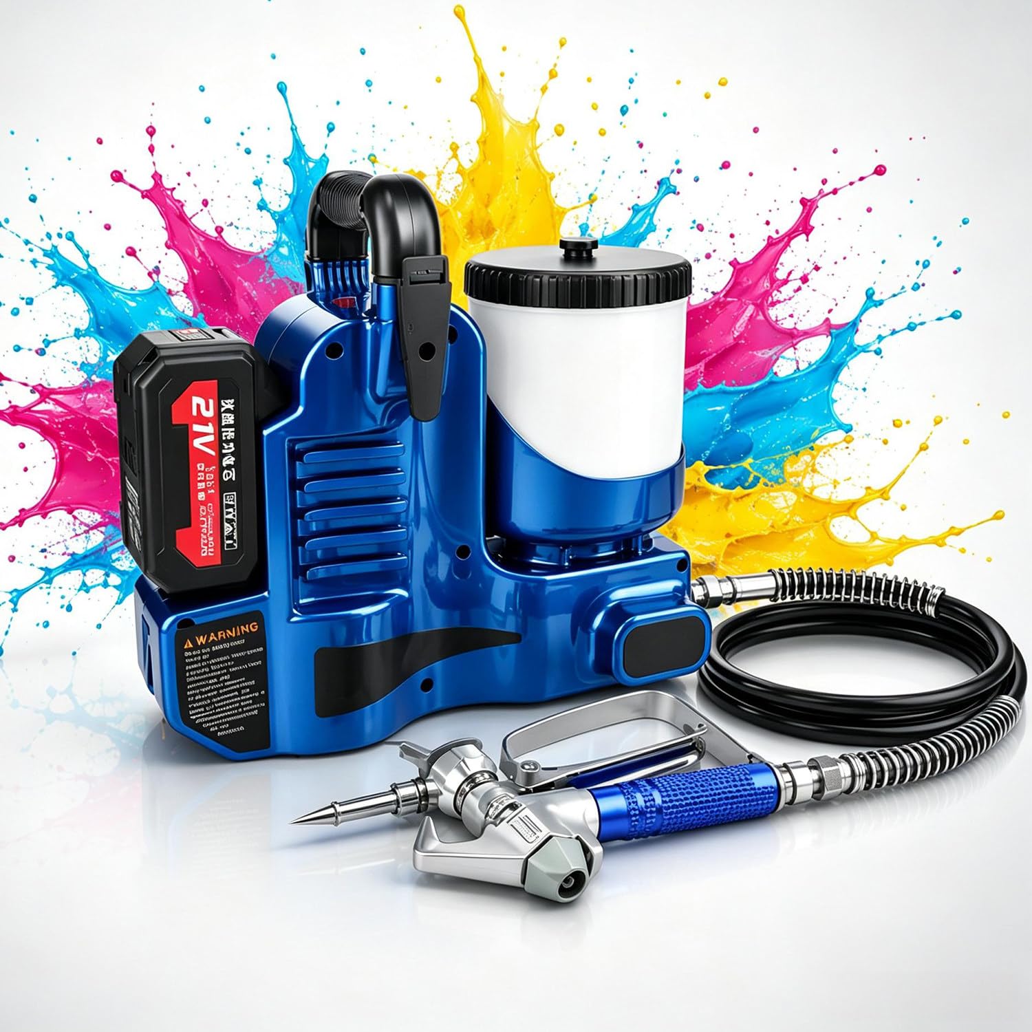Twostronking Multicolor 750W Paint Sprayer, Portable Paint Sprayer, Airless Paint Sprayer