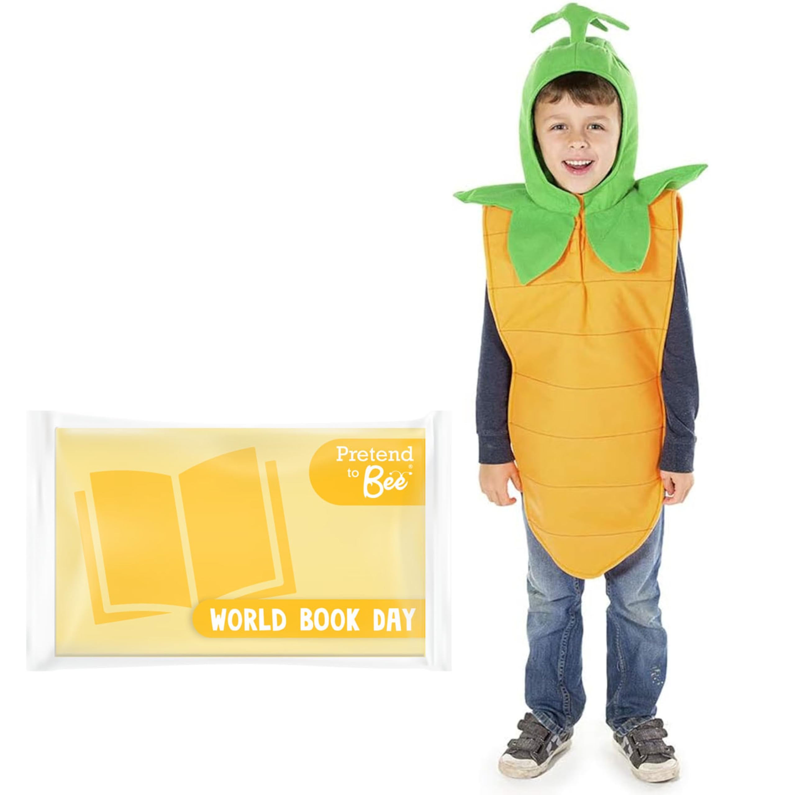 PRETEND TO BEE Carrot Tabard Dress Up Costume for Kids, Unisex, 3-7 Years