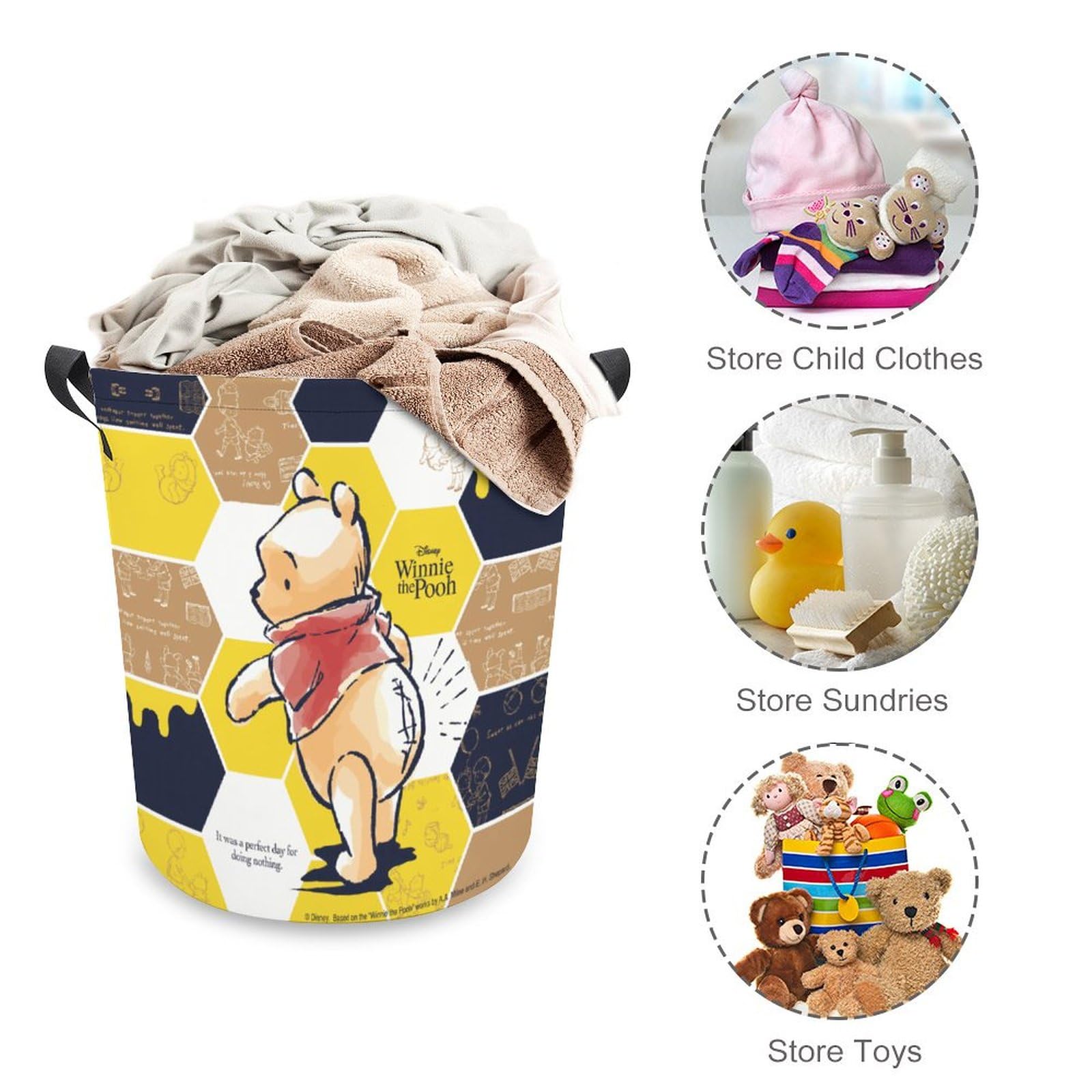 Amazon.co.jp: くまのプーさん ランドリーボックス 洗濯物 かご カゴ Amazon.co.jp: くまのプーさん ランドリーボックス 洗濯物 かご カゴ