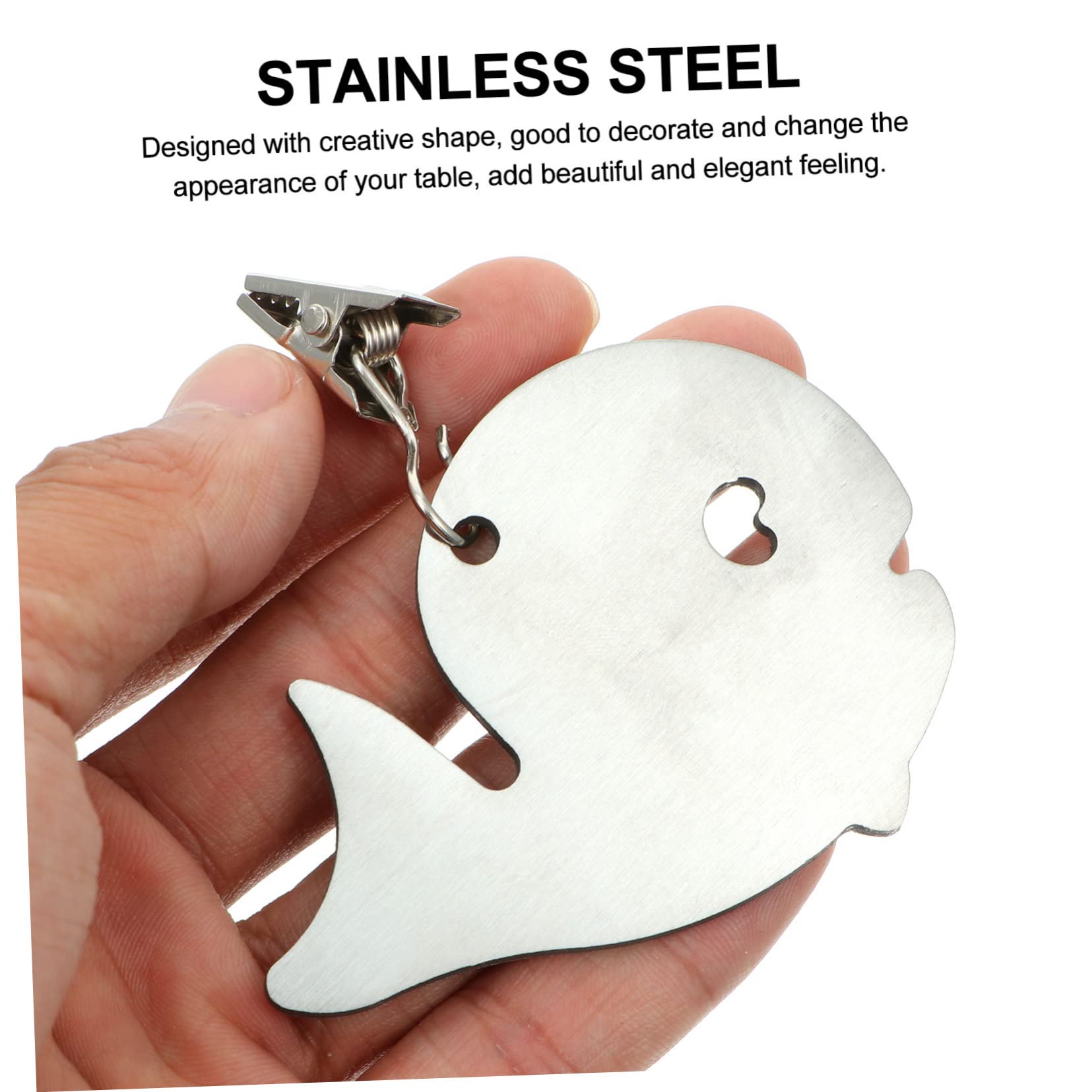 10 Pesi Per Tovaglia Da Esterno - Clip In Metallo Con Marmo, Per Picnic E Feste - Foto 3