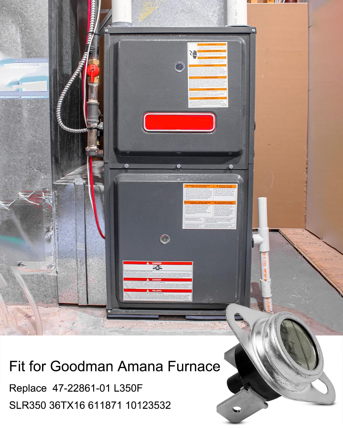 Vissani Parts 36TX16 Furnace Limit Switch 350°F Cut-Out With