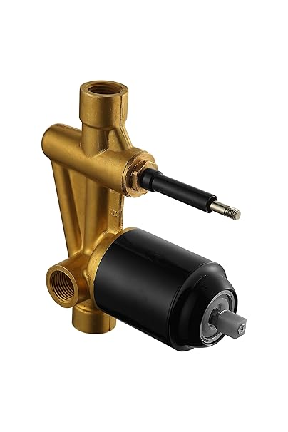 Hindware Italian Collection F850091GRT Divertor Hi-Flow Body With PVD Sleeve Full Thread 32 mm, Brass With Chrome Black PVD Finish