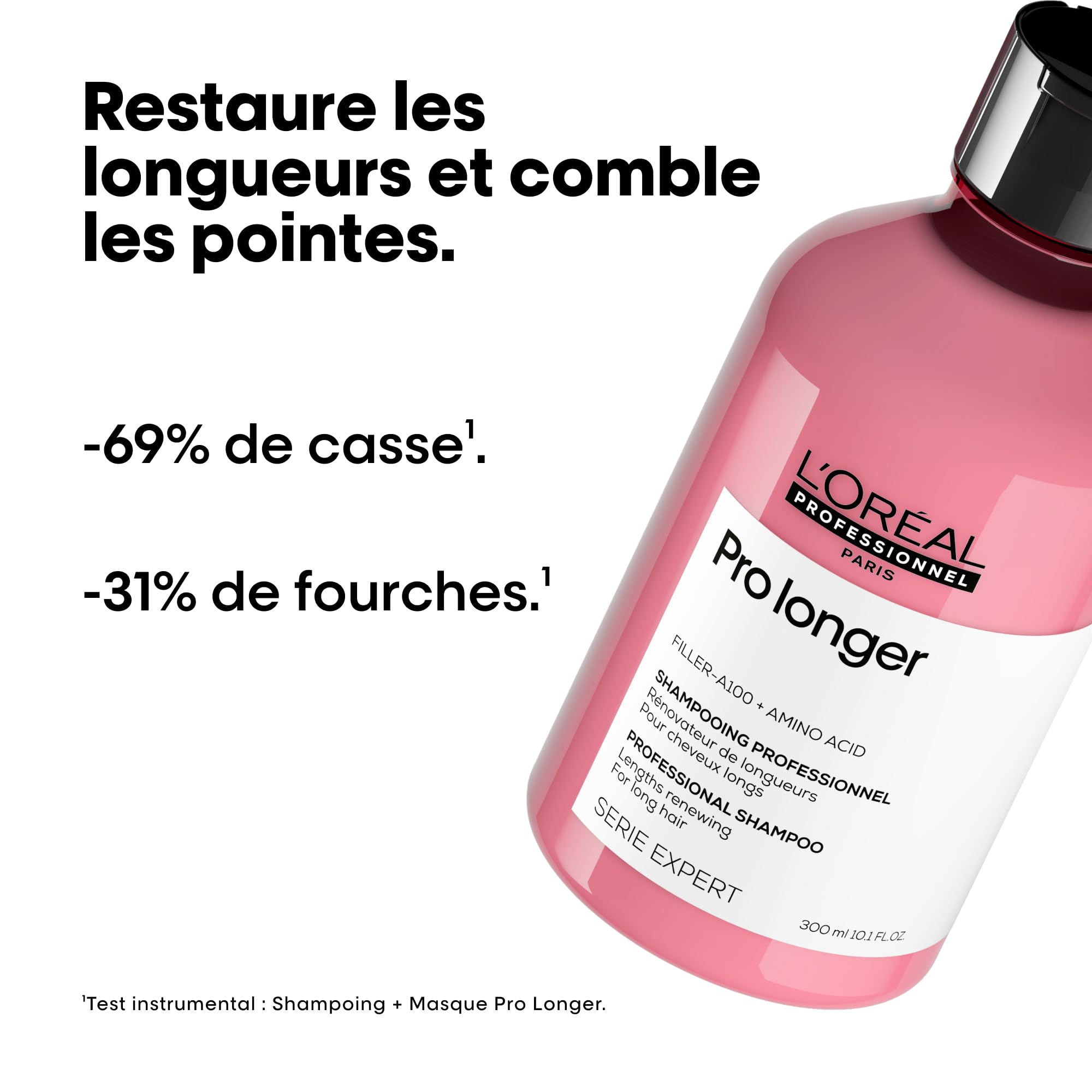 L'OREAL PROFESSIONNEL - Renovateur de Longueurs - Pro Longer - Homme & Femme - Restauration Instantanée De La Fibre Capillaire - Apporte Force & Brillance - Cheveux Longs & Cassants
