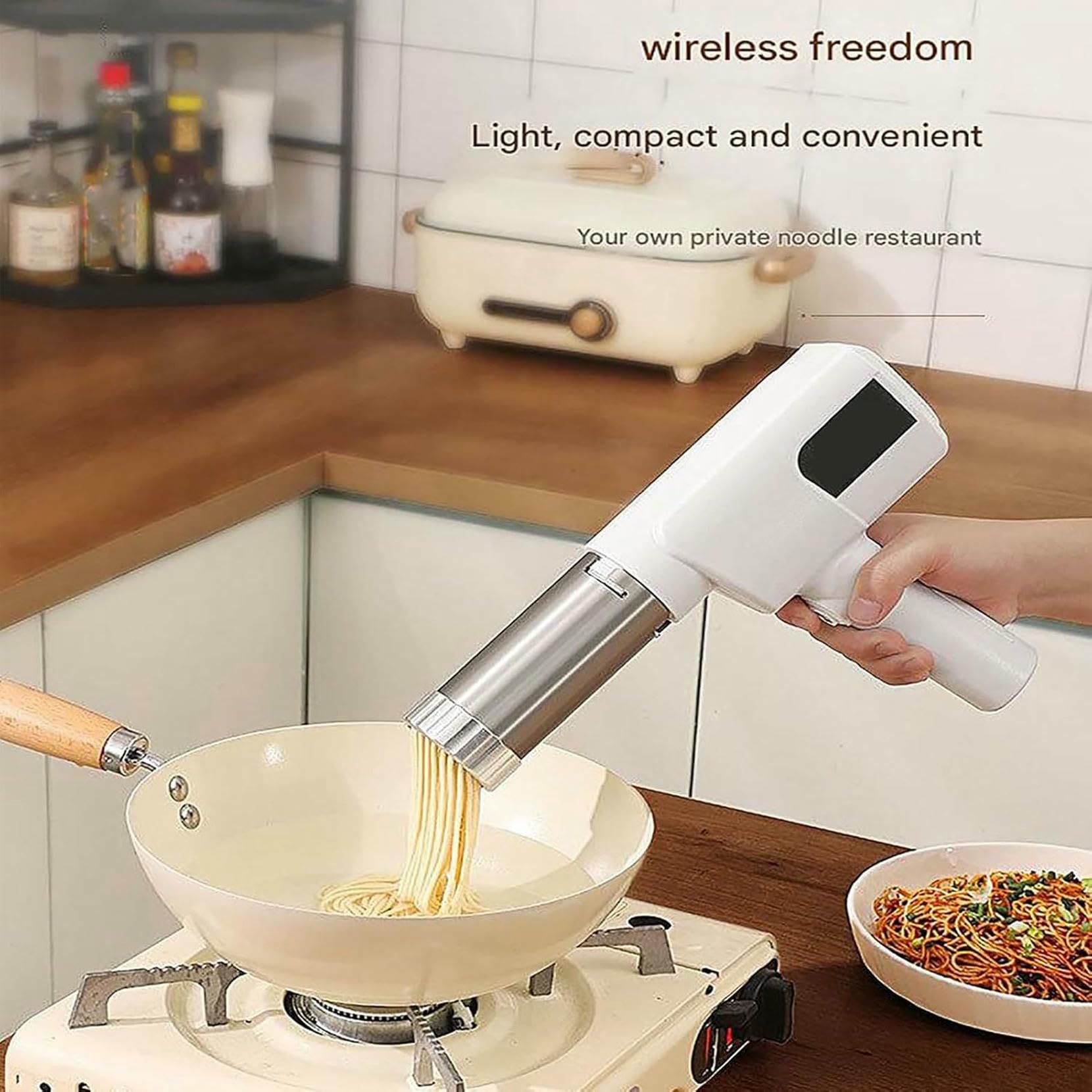 prensa para fideos, Máquina extrusora de pasta portátil con 5 moldes for fideos