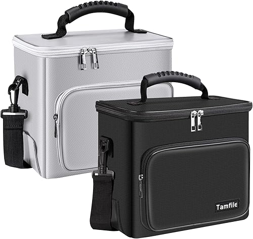 Tamfile Bolsa de batería Lipo ignífuga con bolsillos aislados de calor de 4200F, a prueba de explosiones, segura para almacenamiento, transporte y