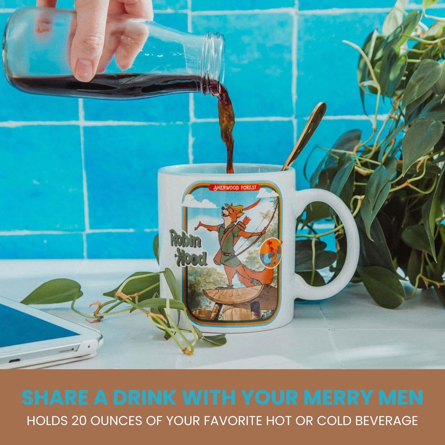 Disney Robin Hood Sherwood Forest Ceramic Mug | Large Coffee Cup For Espresso, Tea, Cocoa | Holds 20 Ounces - Image 6