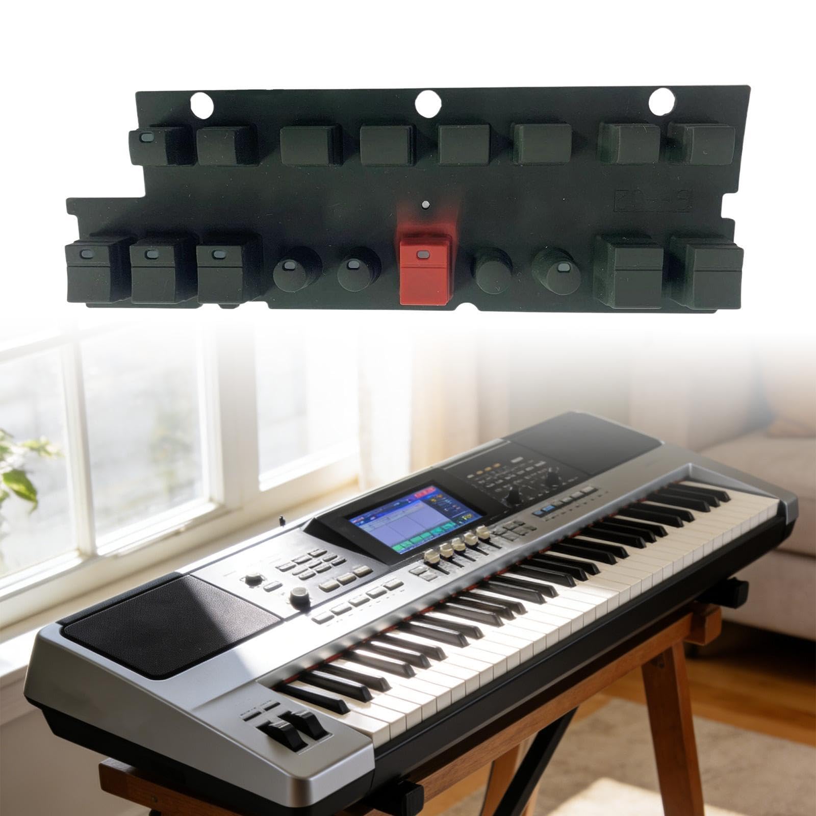 Keyboard Kontaktleitendes Gummipad Ersatzteil Funktionstasten Gummiauflage Reparatur Zubehör Klangverbesserung für Musikunterricht Musikstudio, Mittlerer Berg