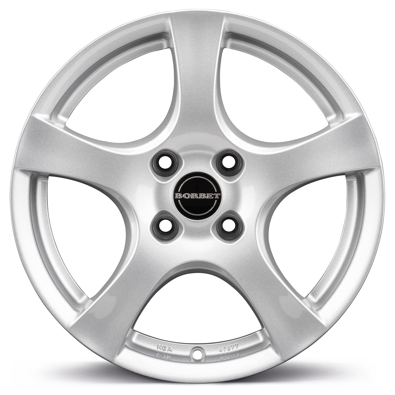 4x Borbet Felgen F 6.0x15 ET40 4x100 brilliant silver kompatibel mit Renault Captur Clio Grand Modus Mégane Scénic Zoe