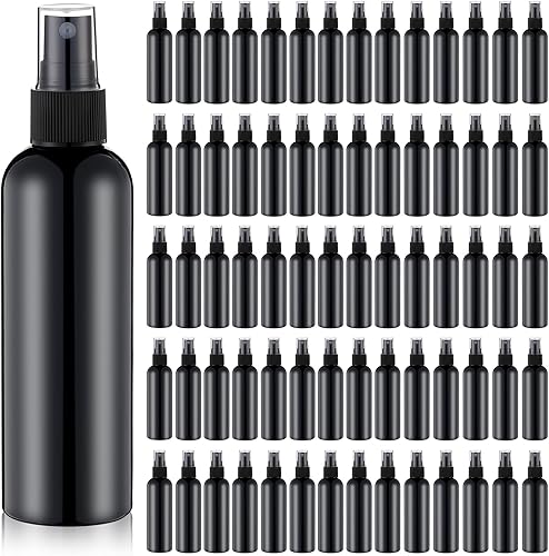Kigley 100 botellas pequeñas de spray a granel de 4 onzas de plástico vacías de niebla para aceites esenciales, rociador de niebla fina,